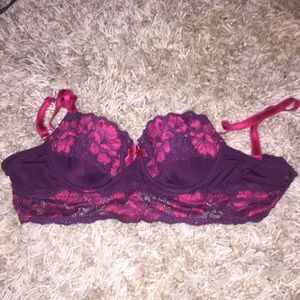 Lace balconette bra